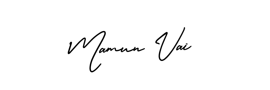 Design your own signature with our free online signature maker. With this signature software, you can create a handwritten (AmerikaSignatureDemo-Regular) signature for name Mamun Vai. Mamun Vai signature style 3 images and pictures png