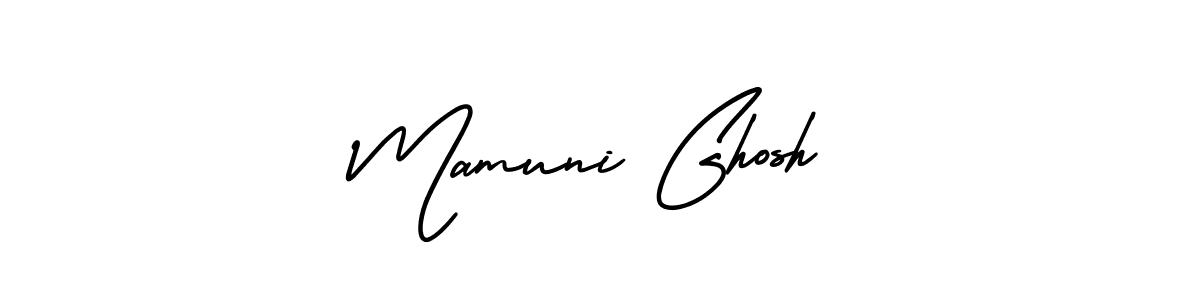 Similarly AmerikaSignatureDemo-Regular is the best handwritten signature design. Signature creator online .You can use it as an online autograph creator for name Mamuni Ghosh. Mamuni Ghosh signature style 3 images and pictures png