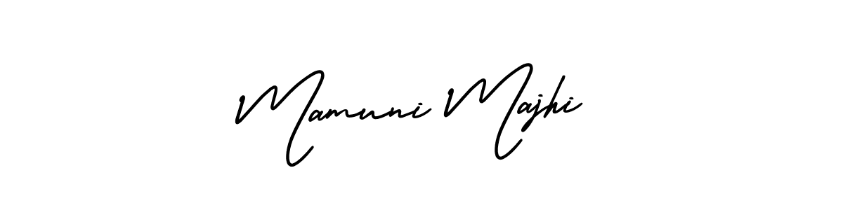 How to make Mamuni Majhi name signature. Use AmerikaSignatureDemo-Regular style for creating short signs online. This is the latest handwritten sign. Mamuni Majhi signature style 3 images and pictures png