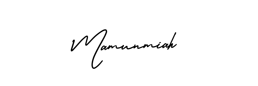 Use a signature maker to create a handwritten signature online. With this signature software, you can design (AmerikaSignatureDemo-Regular) your own signature for name Mamunmiah. Mamunmiah signature style 3 images and pictures png