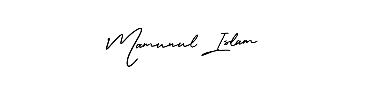 Also You can easily find your signature by using the search form. We will create Mamunul Islam name handwritten signature images for you free of cost using AmerikaSignatureDemo-Regular sign style. Mamunul Islam signature style 3 images and pictures png