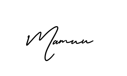 How to make Mamuu name signature. Use AmerikaSignatureDemo-Regular style for creating short signs online. This is the latest handwritten sign. Mamuu signature style 3 images and pictures png