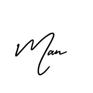 Make a beautiful signature design for name Man. With this signature (AmerikaSignatureDemo-Regular) style, you can create a handwritten signature for free. Man signature style 3 images and pictures png