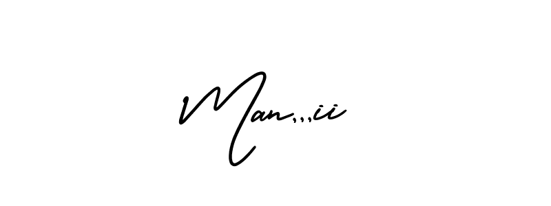 Use a signature maker to create a handwritten signature online. With this signature software, you can design (AmerikaSignatureDemo-Regular) your own signature for name Man,,,ii. Man,,,ii signature style 3 images and pictures png