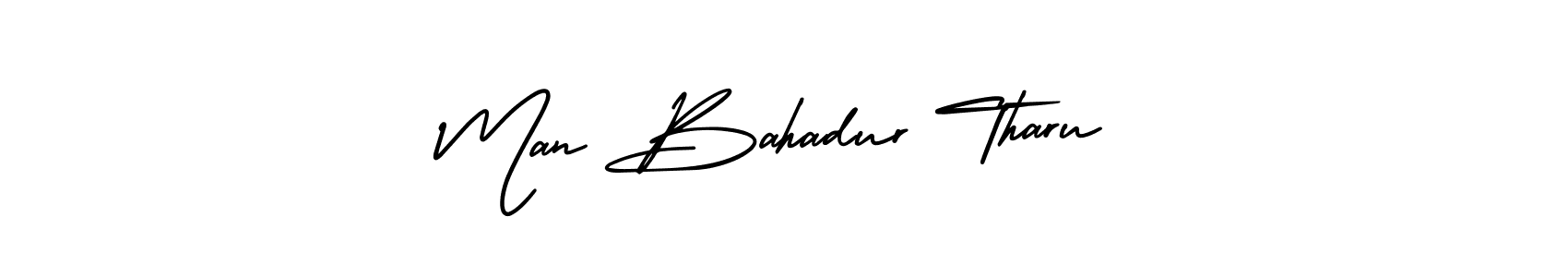 Similarly AmerikaSignatureDemo-Regular is the best handwritten signature design. Signature creator online .You can use it as an online autograph creator for name Man Bahadur Tharu. Man Bahadur Tharu signature style 3 images and pictures png