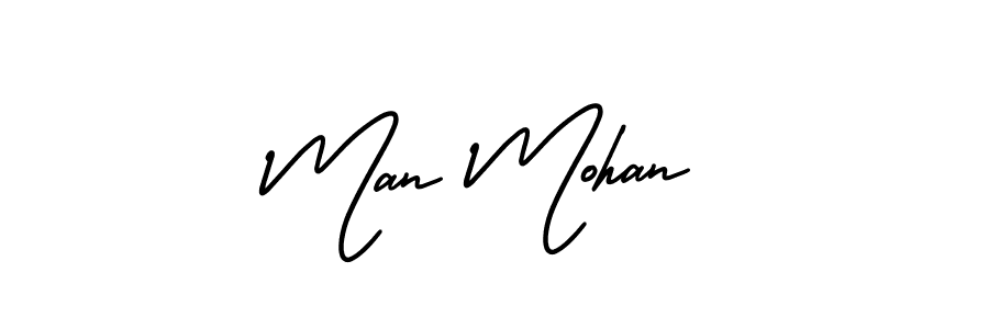 AmerikaSignatureDemo-Regular is a professional signature style that is perfect for those who want to add a touch of class to their signature. It is also a great choice for those who want to make their signature more unique. Get Man Mohan name to fancy signature for free. Man Mohan signature style 3 images and pictures png