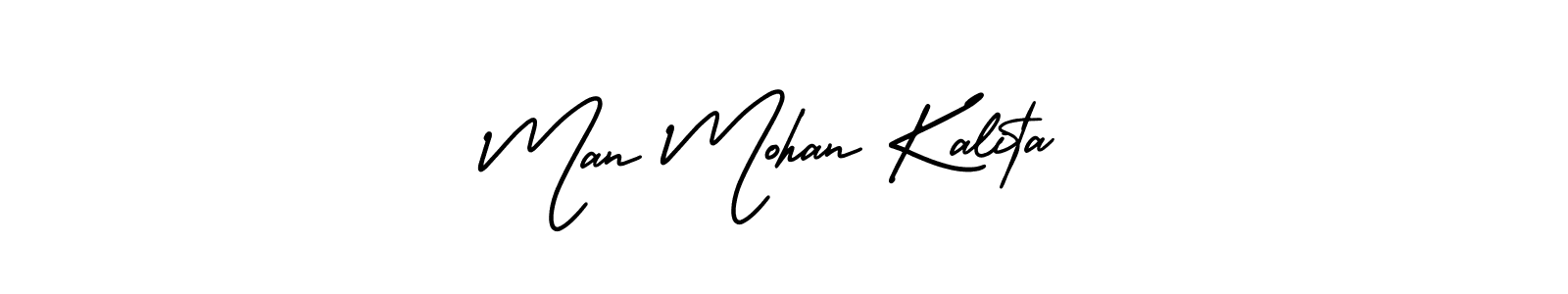 if you are searching for the best signature style for your name Man Mohan Kalita. so please give up your signature search. here we have designed multiple signature styles  using AmerikaSignatureDemo-Regular. Man Mohan Kalita signature style 3 images and pictures png