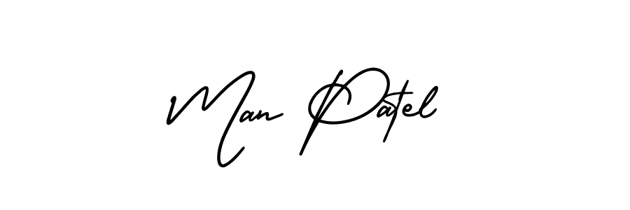 if you are searching for the best signature style for your name Man Patel. so please give up your signature search. here we have designed multiple signature styles  using AmerikaSignatureDemo-Regular. Man Patel signature style 3 images and pictures png