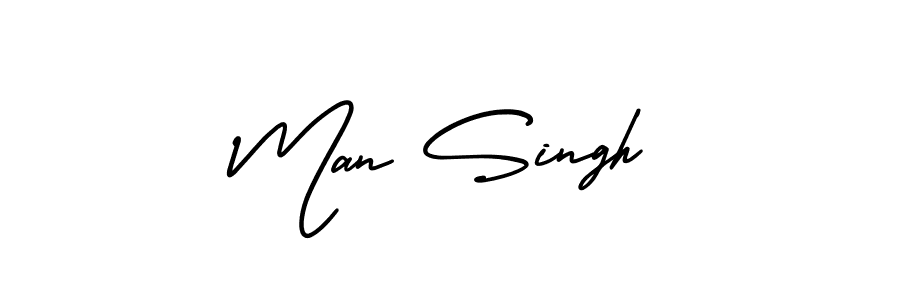 Man Singh stylish signature style. Best Handwritten Sign (AmerikaSignatureDemo-Regular) for my name. Handwritten Signature Collection Ideas for my name Man Singh. Man Singh signature style 3 images and pictures png