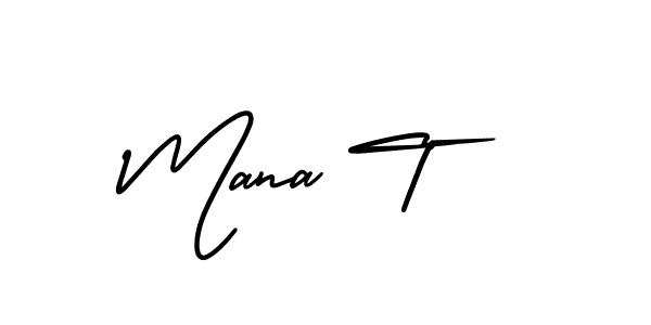 It looks lik you need a new signature style for name Mana T. Design unique handwritten (AmerikaSignatureDemo-Regular) signature with our free signature maker in just a few clicks. Mana T signature style 3 images and pictures png