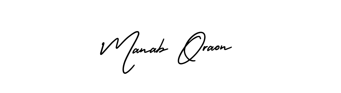 Make a beautiful signature design for name Manab Oraon. With this signature (AmerikaSignatureDemo-Regular) style, you can create a handwritten signature for free. Manab Oraon signature style 3 images and pictures png
