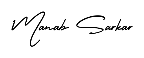 Create a personalized artistic stamp with Manab Sarkar in AmerikaSignatureDemo-Regular font. Perfect for visual artists, designers, and influencers. Manab Sarkar signature style 3 images and pictures png