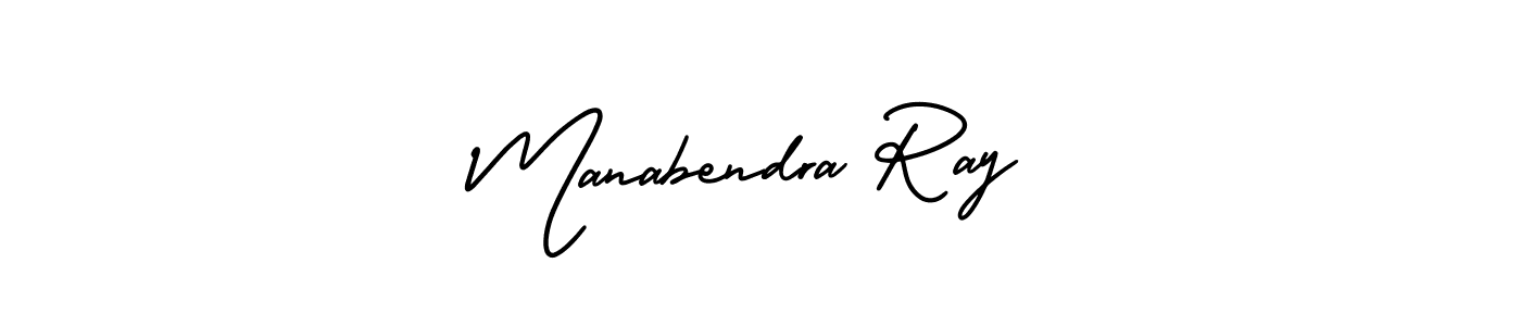 How to make Manabendra Ray name signature. Use AmerikaSignatureDemo-Regular style for creating short signs online. This is the latest handwritten sign. Manabendra Ray signature style 3 images and pictures png