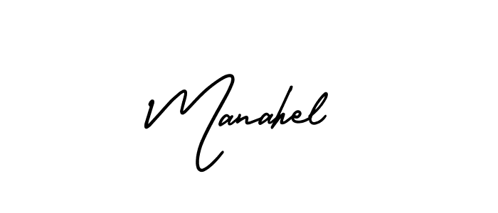 This is the best signature style for the Manahel name. Also you like these signature font (AmerikaSignatureDemo-Regular). Mix name signature. Manahel signature style 3 images and pictures png