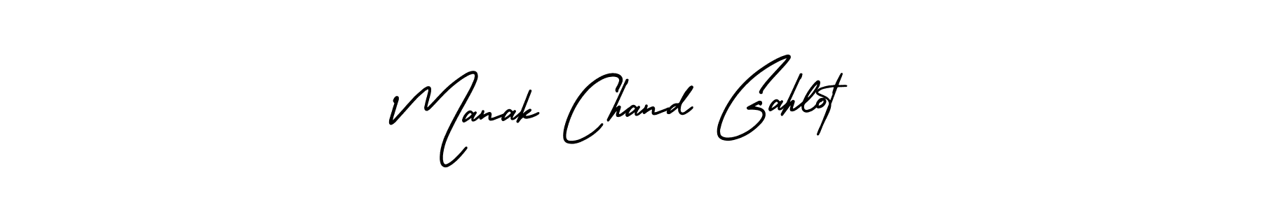 Use a signature maker to create a handwritten signature online. With this signature software, you can design (AmerikaSignatureDemo-Regular) your own signature for name Manak Chand Gahlot. Manak Chand Gahlot signature style 3 images and pictures png