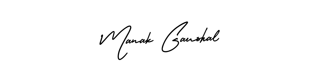 Create a beautiful signature design for name Manak Gaushal. With this signature (AmerikaSignatureDemo-Regular) fonts, you can make a handwritten signature for free. Manak Gaushal signature style 3 images and pictures png