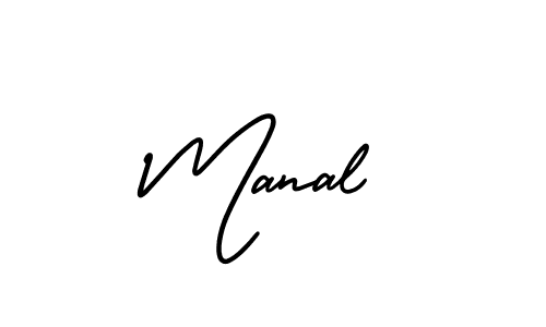 Make a beautiful signature design for name Manal. With this signature (AmerikaSignatureDemo-Regular) style, you can create a handwritten signature for free. Manal signature style 3 images and pictures png