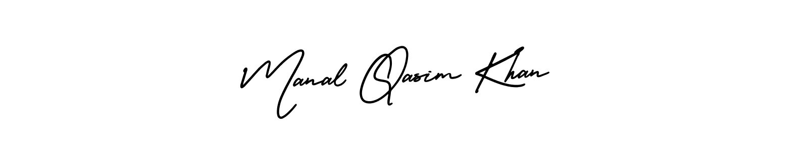 Use a signature maker to create a handwritten signature online. With this signature software, you can design (AmerikaSignatureDemo-Regular) your own signature for name Manal Qasim Khan. Manal Qasim Khan signature style 3 images and pictures png