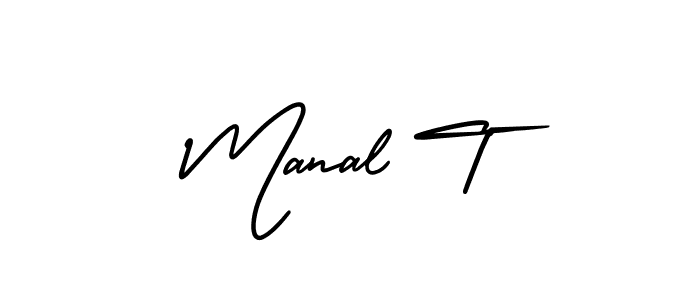 if you are searching for the best signature style for your name Manal T. so please give up your signature search. here we have designed multiple signature styles  using AmerikaSignatureDemo-Regular. Manal T signature style 3 images and pictures png