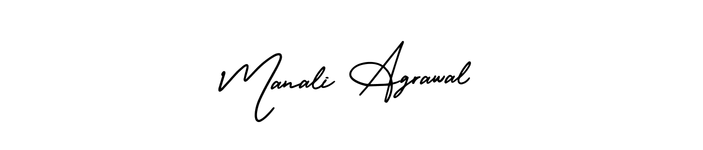 Use a signature maker to create a handwritten signature online. With this signature software, you can design (AmerikaSignatureDemo-Regular) your own signature for name Manali Agrawal. Manali Agrawal signature style 3 images and pictures png