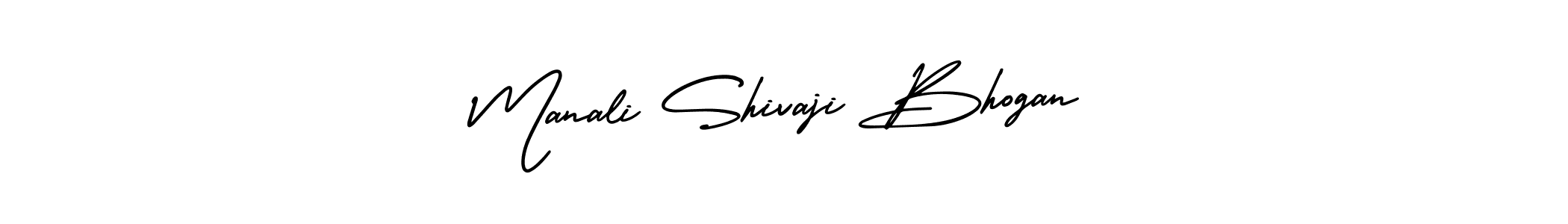 Use a signature maker to create a handwritten signature online. With this signature software, you can design (AmerikaSignatureDemo-Regular) your own signature for name Manali Shivaji Bhogan. Manali Shivaji Bhogan signature style 3 images and pictures png
