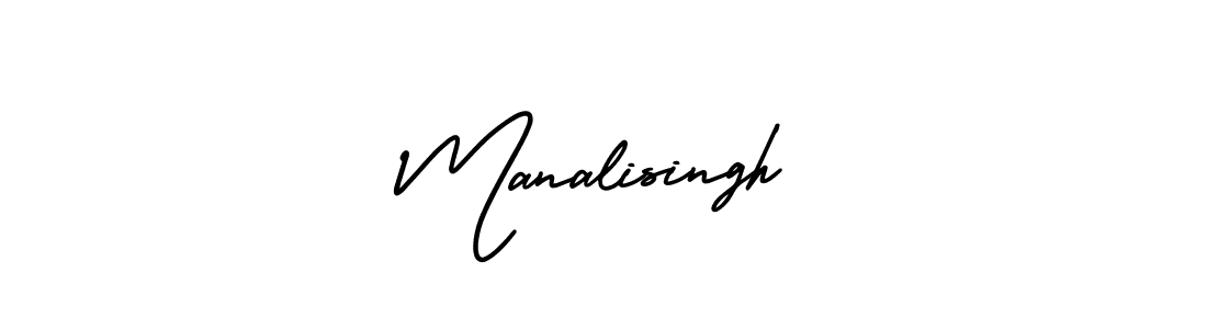 Design your own signature with our free online signature maker. With this signature software, you can create a handwritten (AmerikaSignatureDemo-Regular) signature for name Manalisingh. Manalisingh signature style 3 images and pictures png