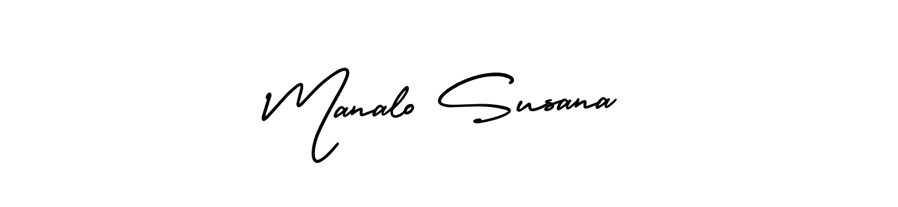 How to make Manalo Susana signature? AmerikaSignatureDemo-Regular is a professional autograph style. Create handwritten signature for Manalo Susana name. Manalo Susana signature style 3 images and pictures png