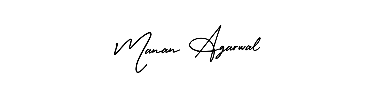 Manan Agarwal stylish signature style. Best Handwritten Sign (AmerikaSignatureDemo-Regular) for my name. Handwritten Signature Collection Ideas for my name Manan Agarwal. Manan Agarwal signature style 3 images and pictures png