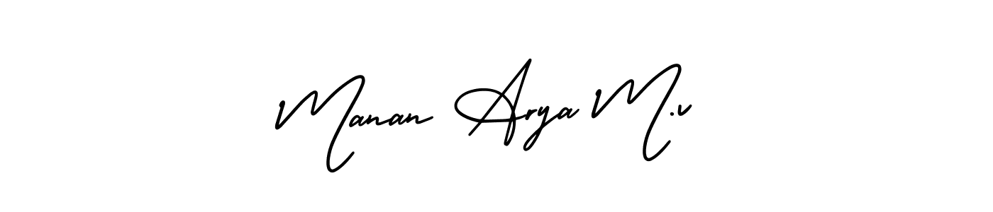 Make a beautiful signature design for name Manan Arya M.v. Use this online signature maker to create a handwritten signature for free. Manan Arya M.v signature style 3 images and pictures png