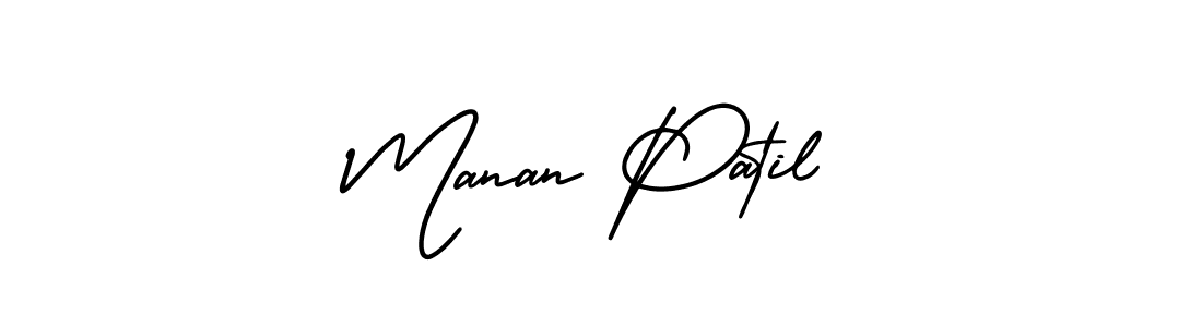 Create a beautiful signature design for name Manan Patil. With this signature (AmerikaSignatureDemo-Regular) fonts, you can make a handwritten signature for free. Manan Patil signature style 3 images and pictures png