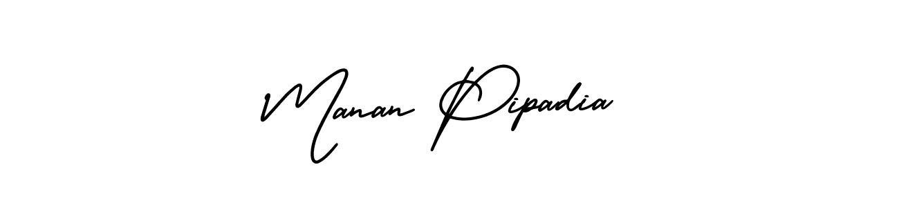 Similarly AmerikaSignatureDemo-Regular is the best handwritten signature design. Signature creator online .You can use it as an online autograph creator for name Manan Pipadia. Manan Pipadia signature style 3 images and pictures png