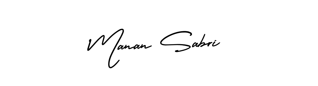 Manan Sabri stylish signature style. Best Handwritten Sign (AmerikaSignatureDemo-Regular) for my name. Handwritten Signature Collection Ideas for my name Manan Sabri. Manan Sabri signature style 3 images and pictures png