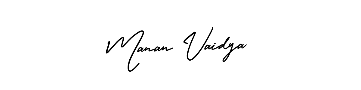 AmerikaSignatureDemo-Regular is a professional signature style that is perfect for those who want to add a touch of class to their signature. It is also a great choice for those who want to make their signature more unique. Get Manan Vaidya name to fancy signature for free. Manan Vaidya signature style 3 images and pictures png