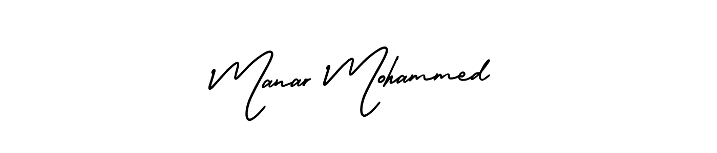 Create a beautiful signature design for name Manar Mohammed. With this signature (AmerikaSignatureDemo-Regular) fonts, you can make a handwritten signature for free. Manar Mohammed signature style 3 images and pictures png