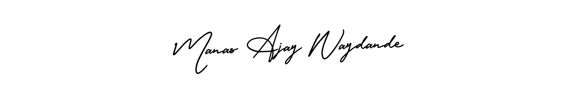 Make a short Manas Ajay Waydande signature style. Manage your documents anywhere anytime using AmerikaSignatureDemo-Regular. Create and add eSignatures, submit forms, share and send files easily. Manas Ajay Waydande signature style 3 images and pictures png