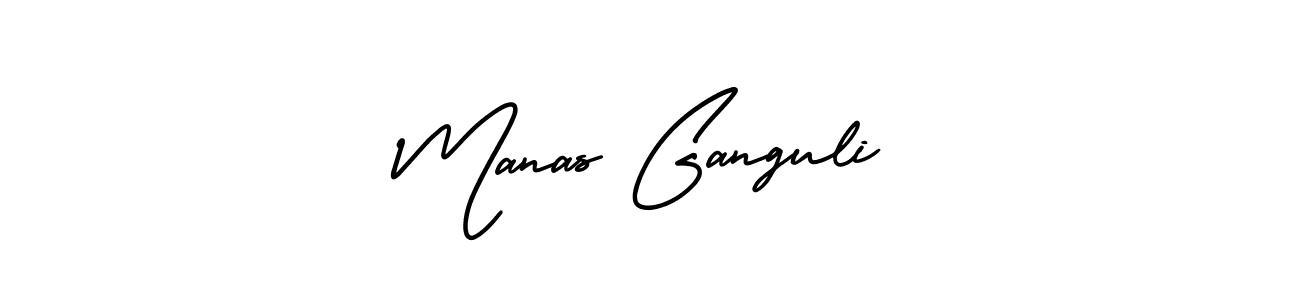 The best way (AmerikaSignatureDemo-Regular) to make a short signature is to pick only two or three words in your name. The name Manas Ganguli include a total of six letters. For converting this name. Manas Ganguli signature style 3 images and pictures png