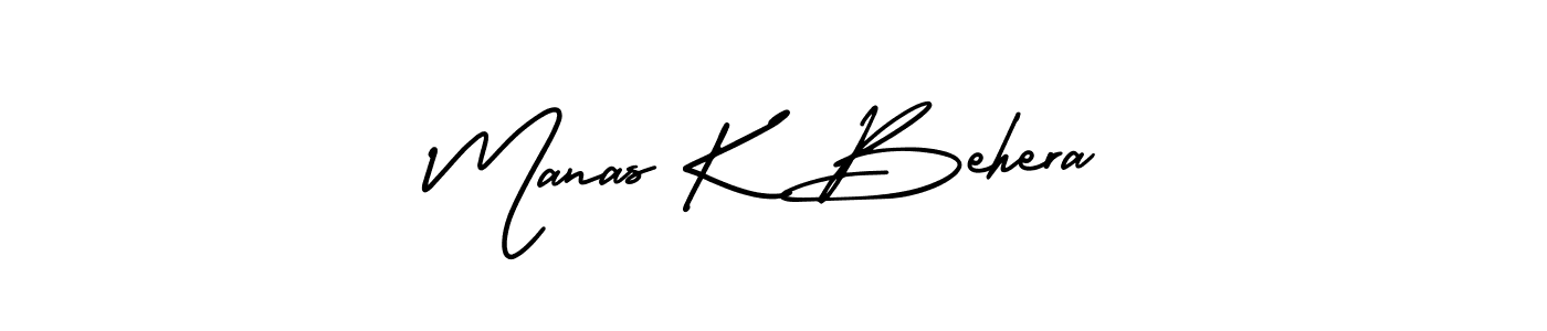 Make a short Manas K Behera signature style. Manage your documents anywhere anytime using AmerikaSignatureDemo-Regular. Create and add eSignatures, submit forms, share and send files easily. Manas K Behera signature style 3 images and pictures png