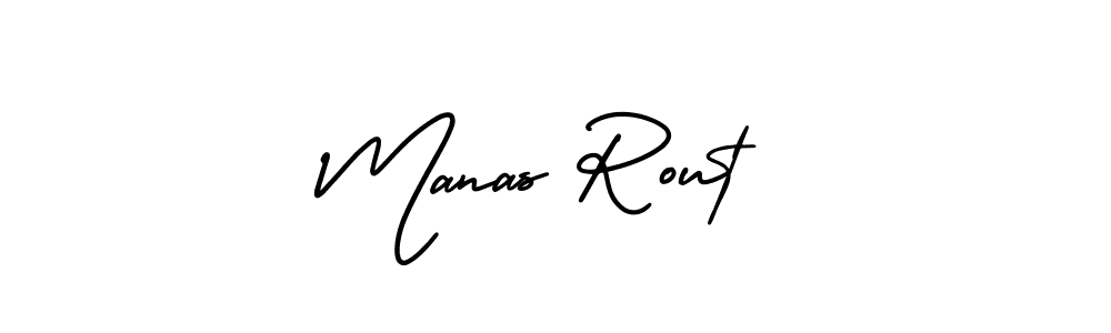 Manas Rout stylish signature style. Best Handwritten Sign (AmerikaSignatureDemo-Regular) for my name. Handwritten Signature Collection Ideas for my name Manas Rout. Manas Rout signature style 3 images and pictures png