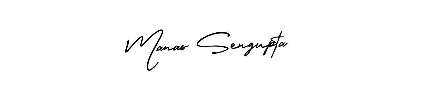 Manas Sengupta stylish signature style. Best Handwritten Sign (AmerikaSignatureDemo-Regular) for my name. Handwritten Signature Collection Ideas for my name Manas Sengupta. Manas Sengupta signature style 3 images and pictures png