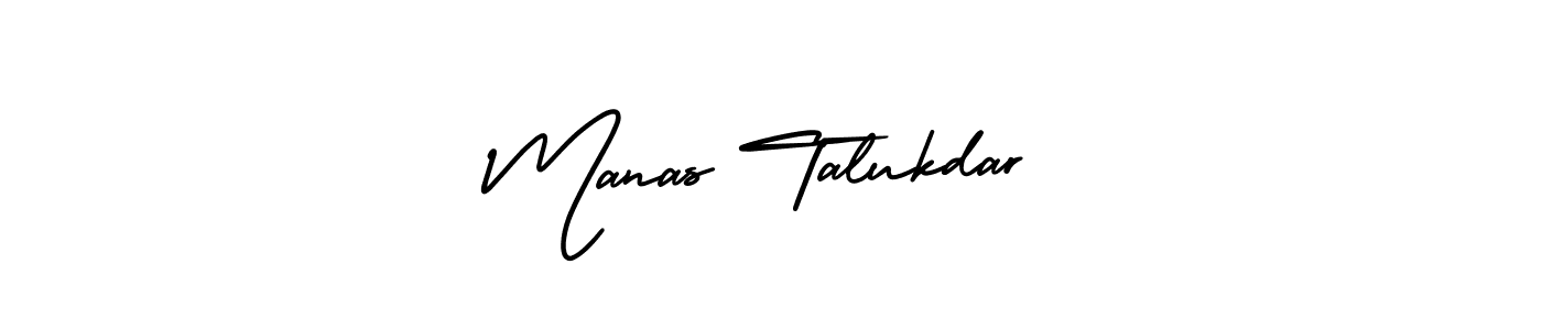 How to make Manas Talukdar signature? AmerikaSignatureDemo-Regular is a professional autograph style. Create handwritten signature for Manas Talukdar name. Manas Talukdar signature style 3 images and pictures png