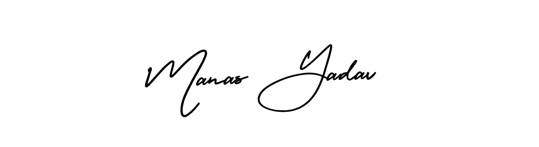 Similarly AmerikaSignatureDemo-Regular is the best handwritten signature design. Signature creator online .You can use it as an online autograph creator for name Manas Yadav. Manas Yadav signature style 3 images and pictures png