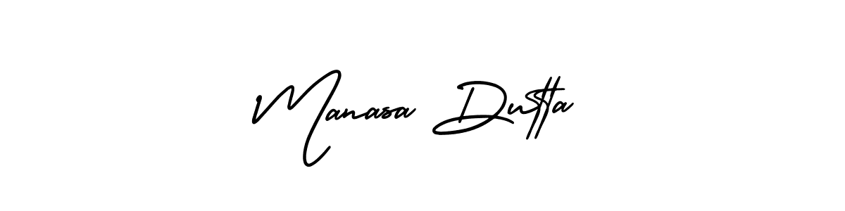 Create a beautiful signature design for name Manasa Dutta. With this signature (AmerikaSignatureDemo-Regular) fonts, you can make a handwritten signature for free. Manasa Dutta signature style 3 images and pictures png