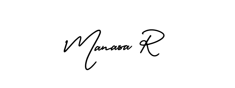 How to Draw Manasa R signature style? AmerikaSignatureDemo-Regular is a latest design signature styles for name Manasa R. Manasa R signature style 3 images and pictures png