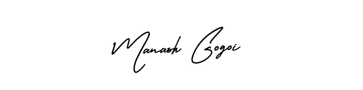 Make a beautiful signature design for name Manash Gogoi. With this signature (AmerikaSignatureDemo-Regular) style, you can create a handwritten signature for free. Manash Gogoi signature style 3 images and pictures png