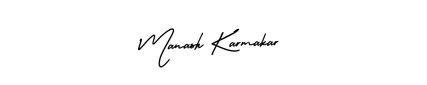 AmerikaSignatureDemo-Regular is a professional signature style that is perfect for those who want to add a touch of class to their signature. It is also a great choice for those who want to make their signature more unique. Get Manash Karmakar name to fancy signature for free. Manash Karmakar signature style 3 images and pictures png