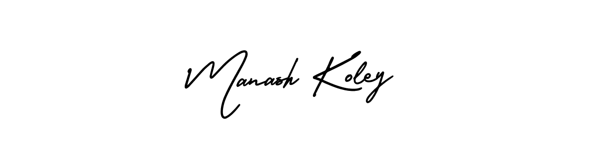 AmerikaSignatureDemo-Regular is a professional signature style that is perfect for those who want to add a touch of class to their signature. It is also a great choice for those who want to make their signature more unique. Get Manash Koley name to fancy signature for free. Manash Koley signature style 3 images and pictures png