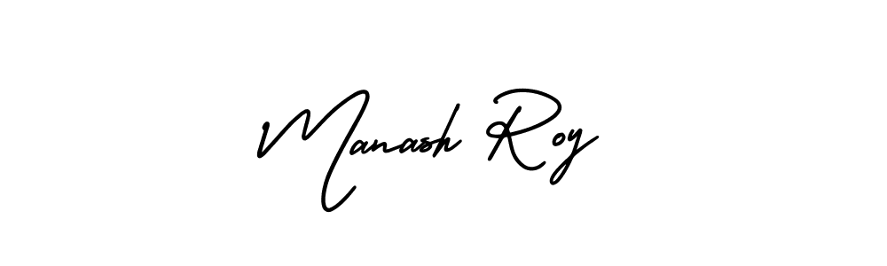 Manash Roy stylish signature style. Best Handwritten Sign (AmerikaSignatureDemo-Regular) for my name. Handwritten Signature Collection Ideas for my name Manash Roy. Manash Roy signature style 3 images and pictures png