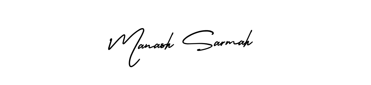 It looks lik you need a new signature style for name Manash Sarmah. Design unique handwritten (AmerikaSignatureDemo-Regular) signature with our free signature maker in just a few clicks. Manash Sarmah signature style 3 images and pictures png