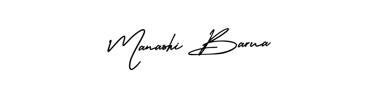 How to Draw Manashi Barua signature style? AmerikaSignatureDemo-Regular is a latest design signature styles for name Manashi Barua. Manashi Barua signature style 3 images and pictures png
