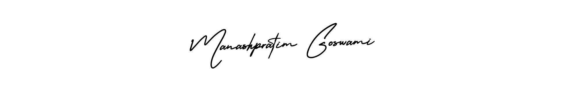Use a signature maker to create a handwritten signature online. With this signature software, you can design (AmerikaSignatureDemo-Regular) your own signature for name Manashpratim Goswami. Manashpratim Goswami signature style 3 images and pictures png